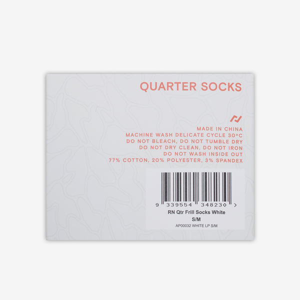 Rollie Nation Quarter Frill Socks White