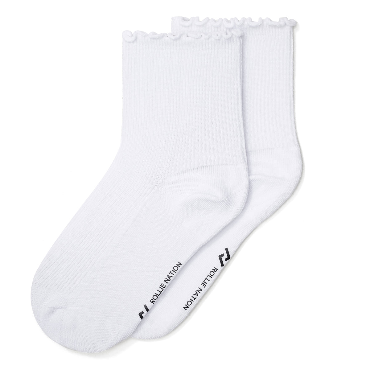 Rollie Nation Quarter Frill Socks White