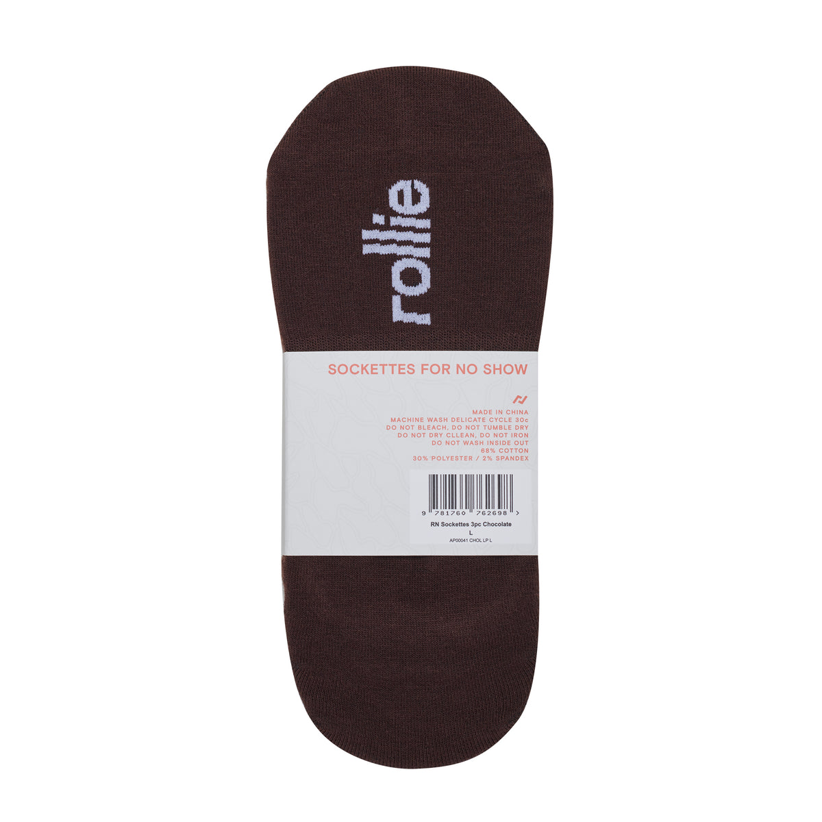 RN Sockettes 3pc Chocolate