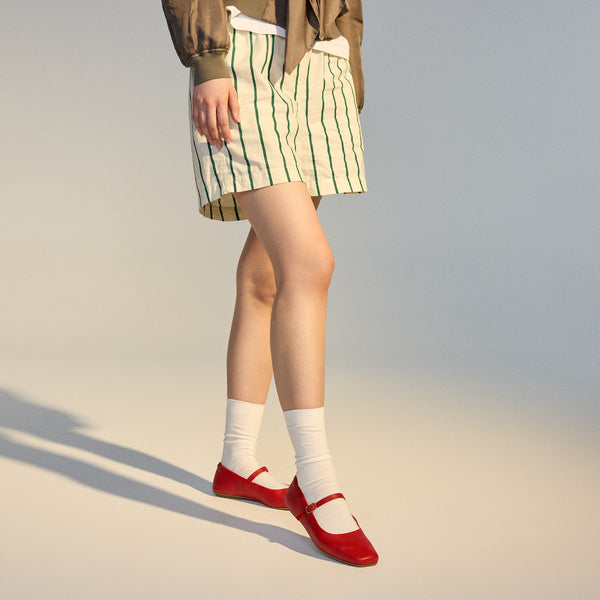 Ballet MJ Square Toe Retro Red