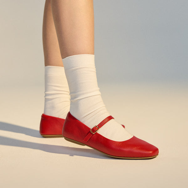 Ballet MJ Square Toe Retro Red
