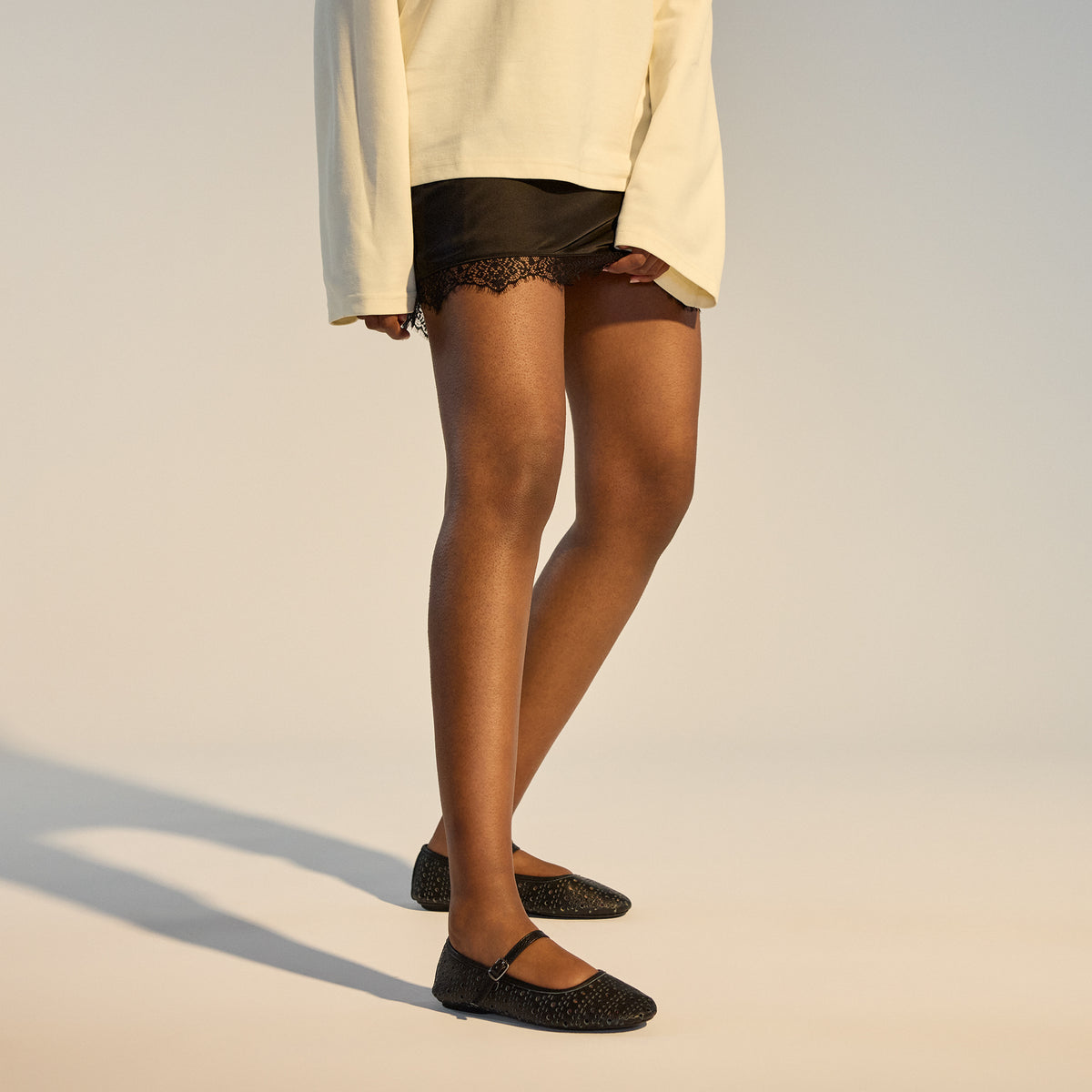 Ballet Mary Jane Laser Black