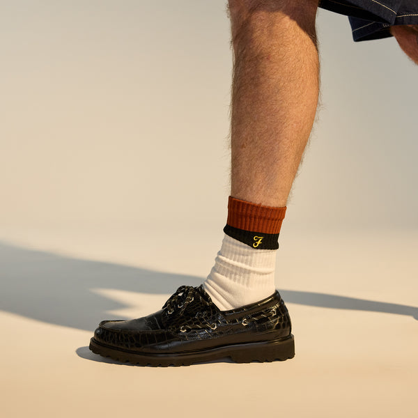 Boat Mens Low Step Black Croc