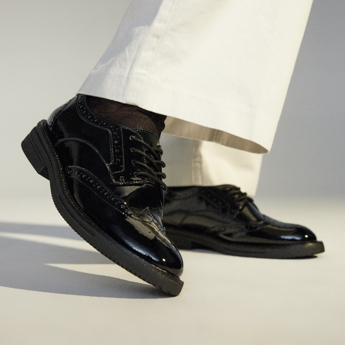 Brogue Rise Black Patent