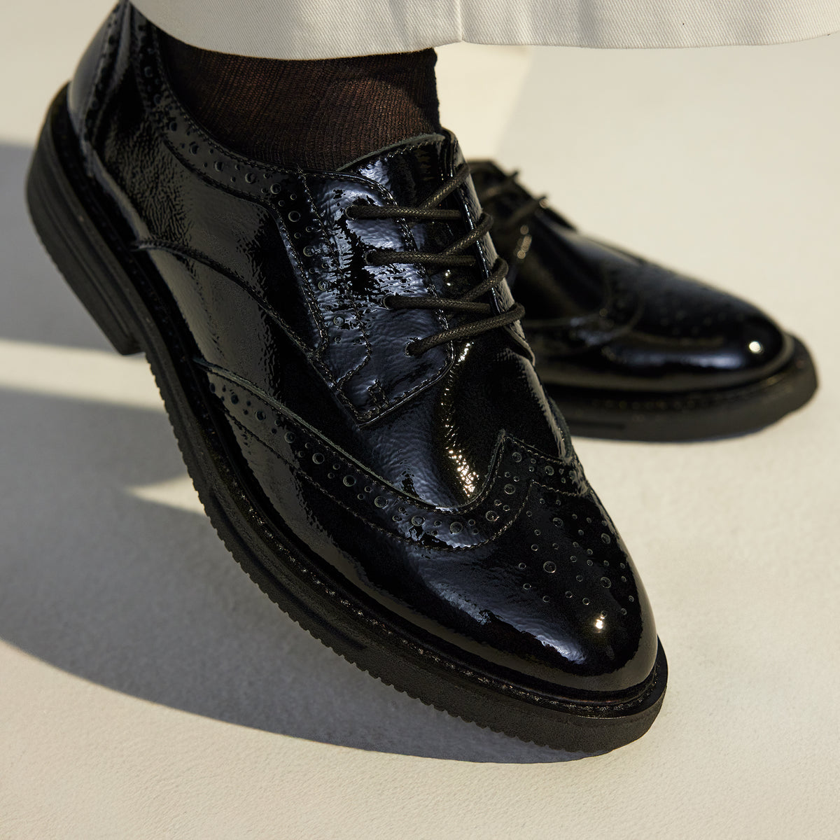Brogue Rise Black Patent