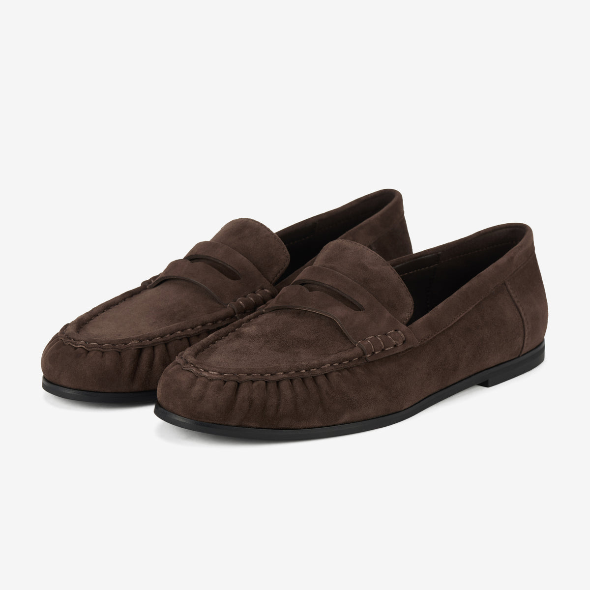 Hudson Moccasin Brown Suede