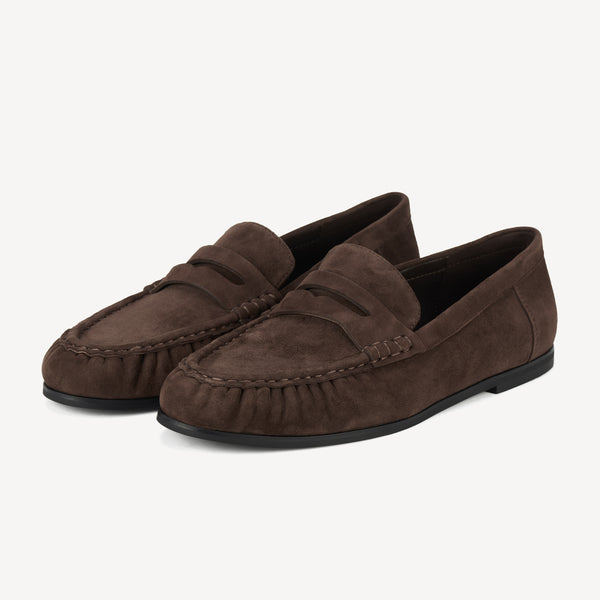 Hudson Moccasin Brown Suede