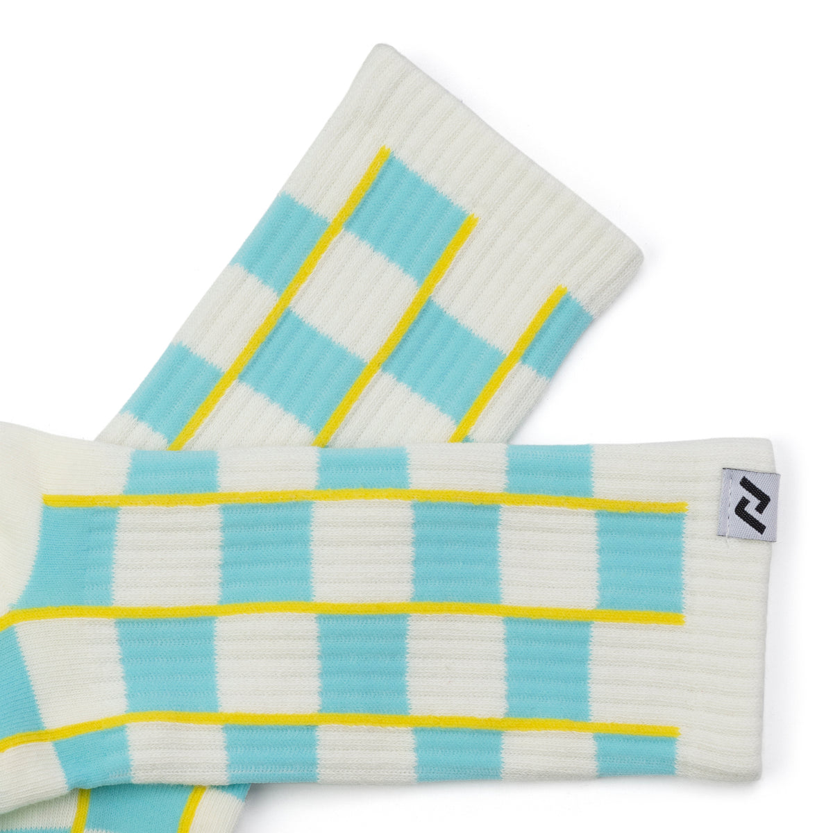 RN Socks White/Blue Checks