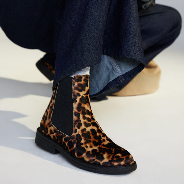 Chelsea Rise Dark Camel Leopard