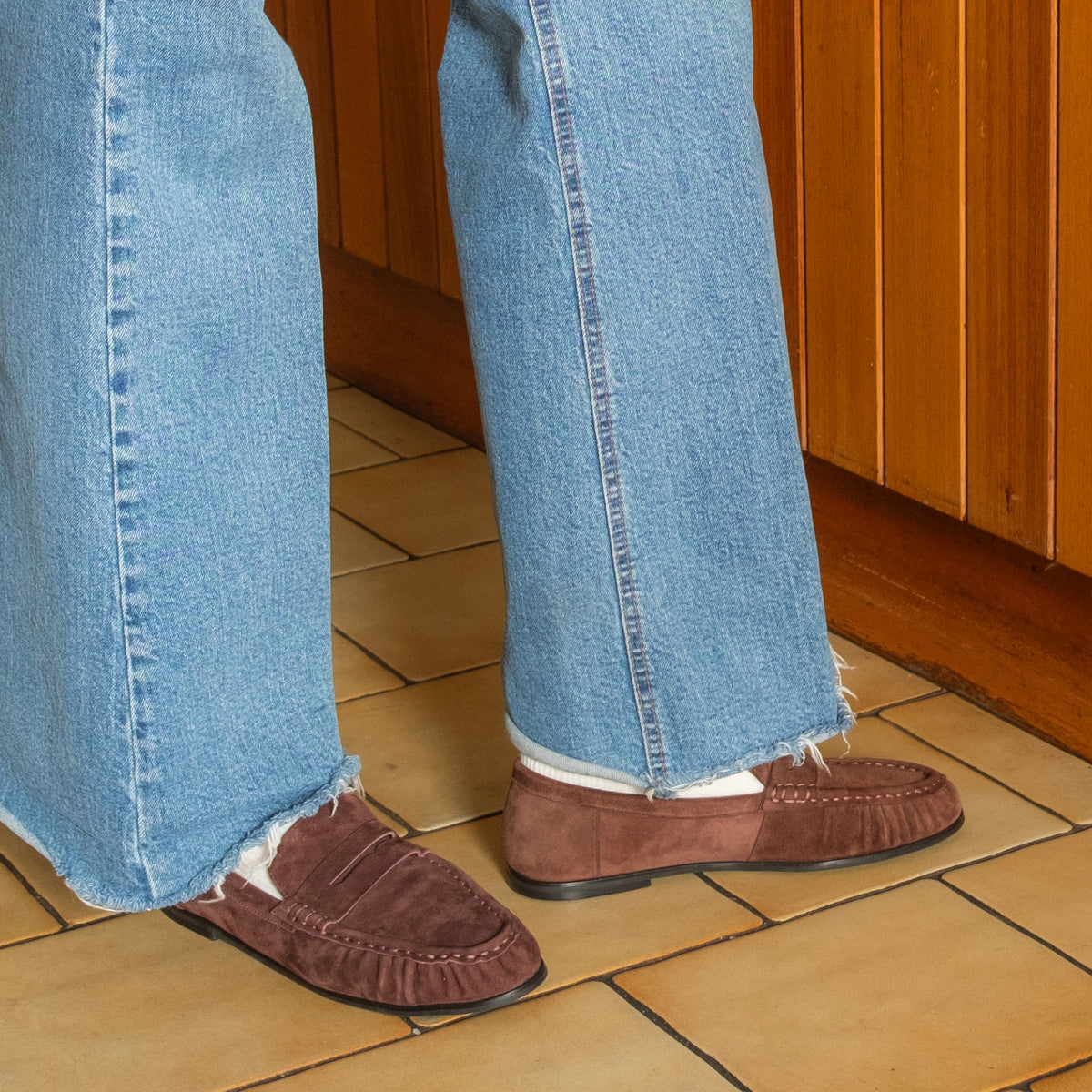 Hudson Moccasin Brown Suede