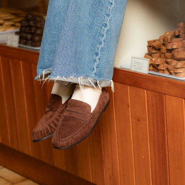 Hudson Moccasin Brown Suede