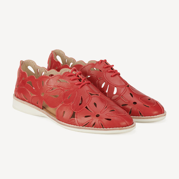 Rollie Sidecut Applique Red — women's shoe, front view