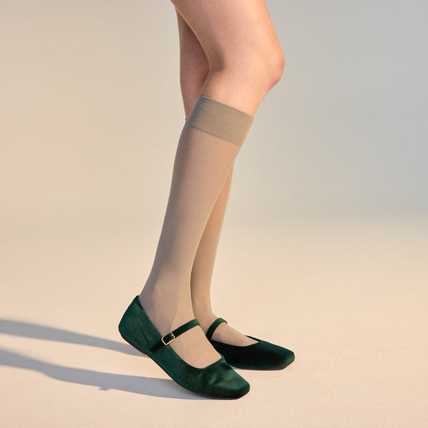 Mary Jane Emerald Velvet