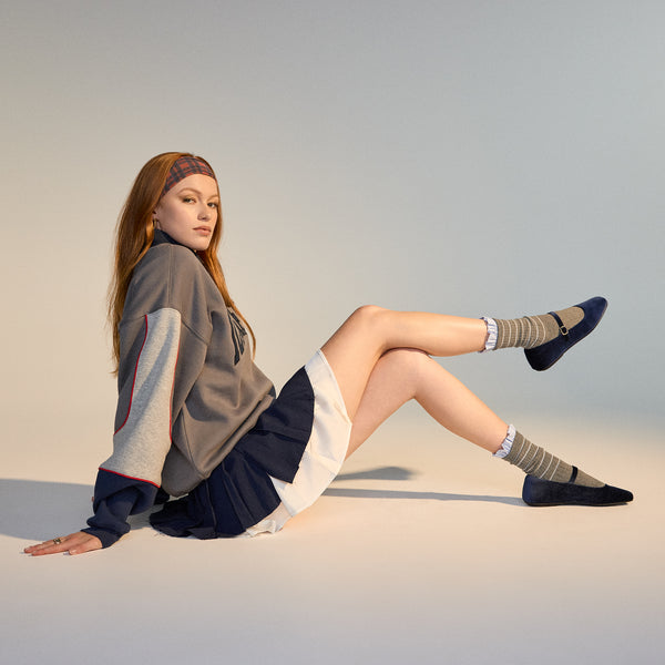Mary Jane Navy Velvet