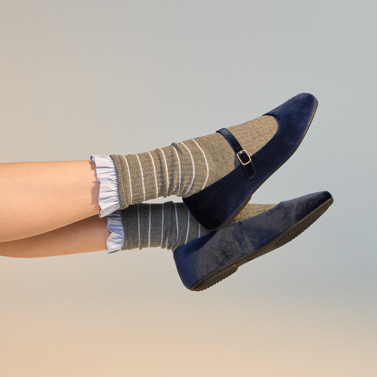 Mary Jane Navy Velvet