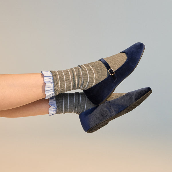 Mary Jane Navy Velvet