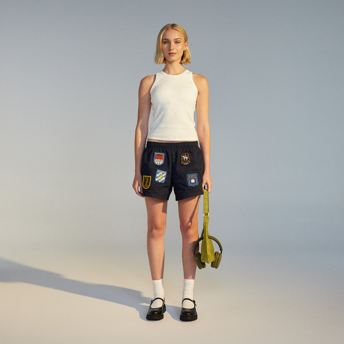 Mary Jane Step Black Croc