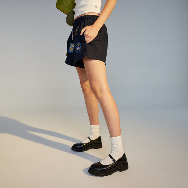 Mary Jane Step Black Croc