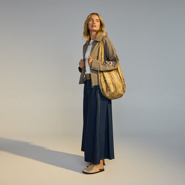 Mills Mule Camel Suede