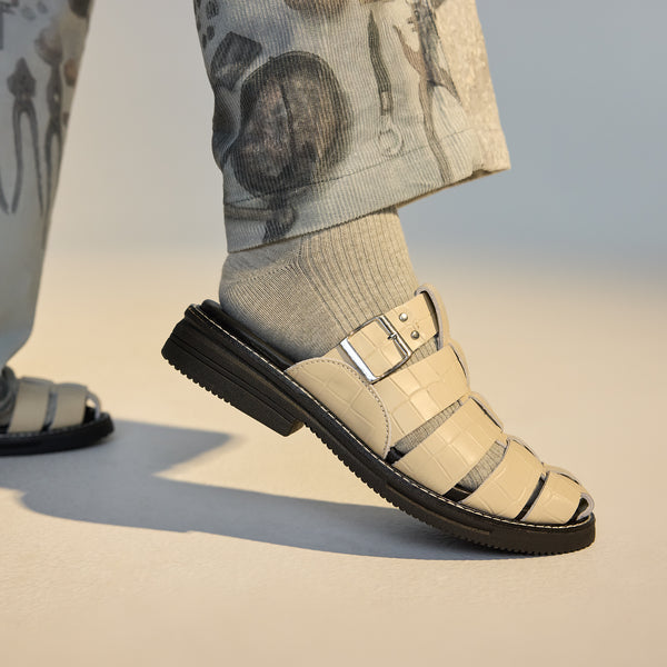 Mule Fisherman Bone Croc