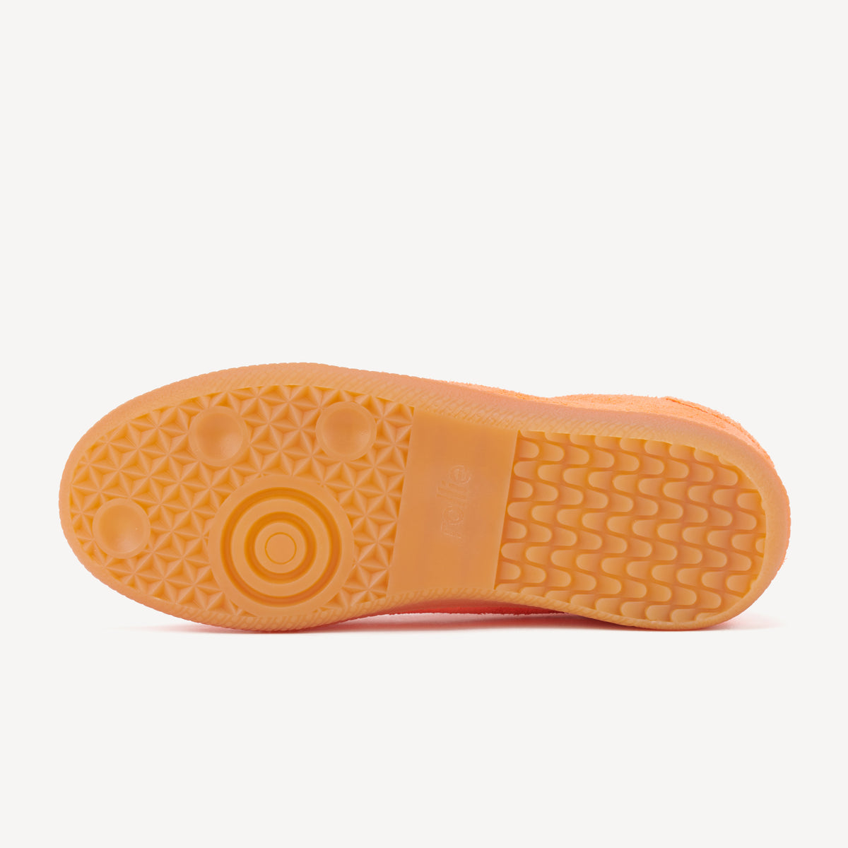 Rollie Pace Neon Orange — women's sneaker, detail close-up