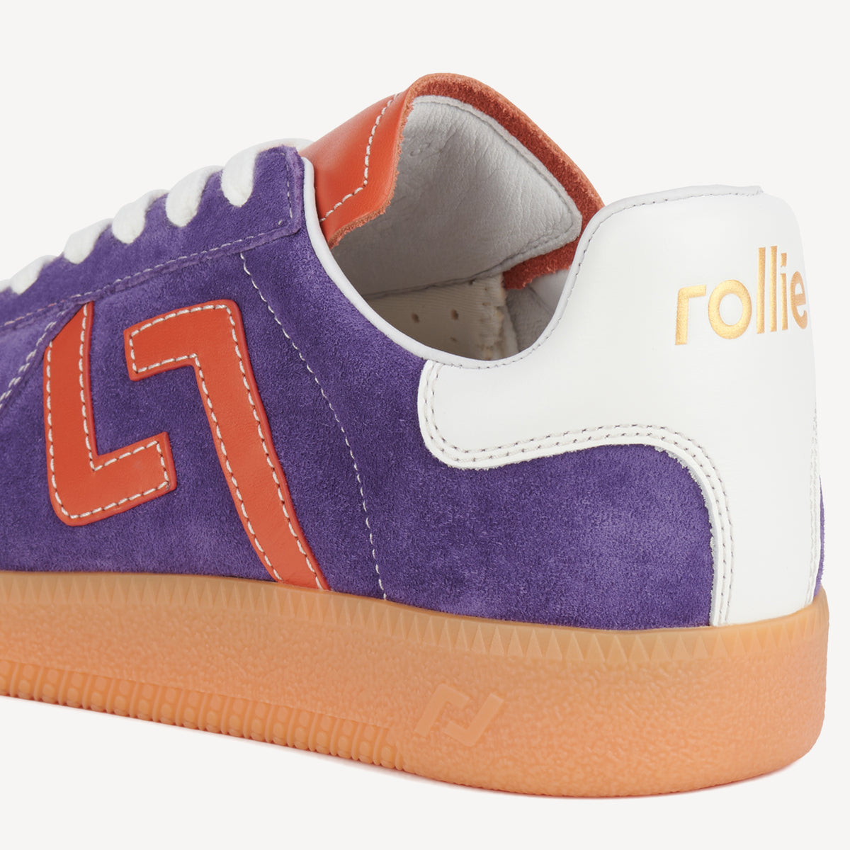 Rollie Pace Daphne Royal — women's sneaker, heel and back view