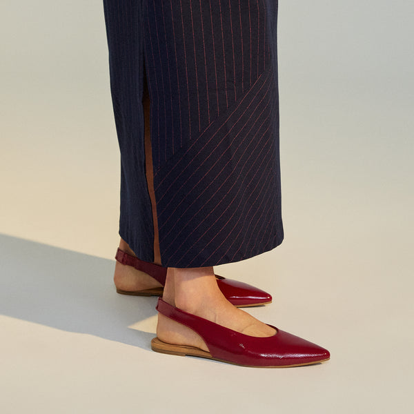 Pointed Slingback Merlot Patent