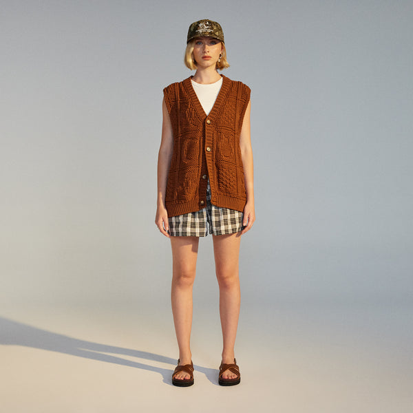 Rhodes Cross Sandal Chocolate