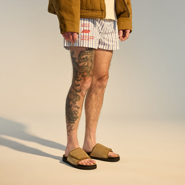 Rhodes Mens Slide Desert Suede