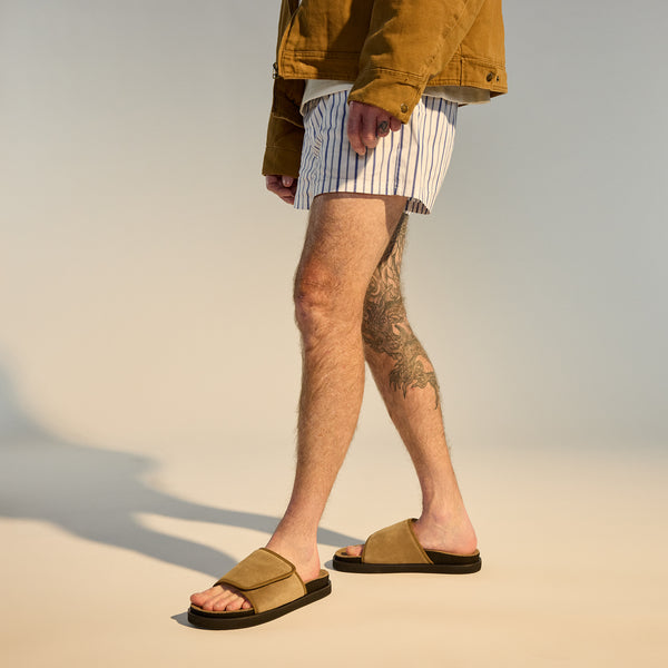 Rhodes Mens Slide Desert Suede