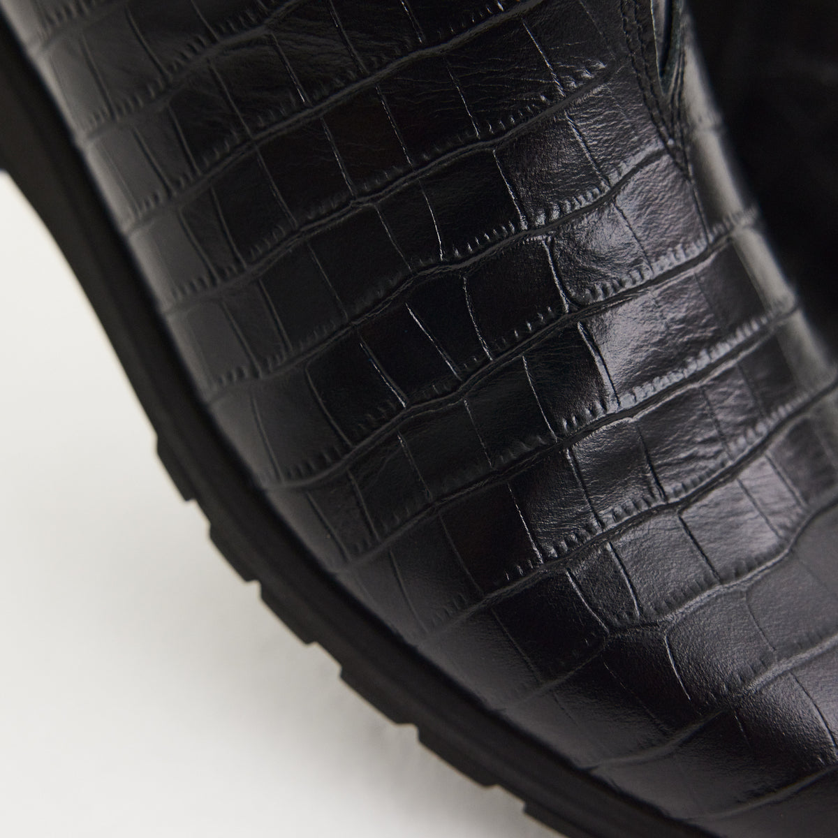 Fields Chelsea Black Patent Croc