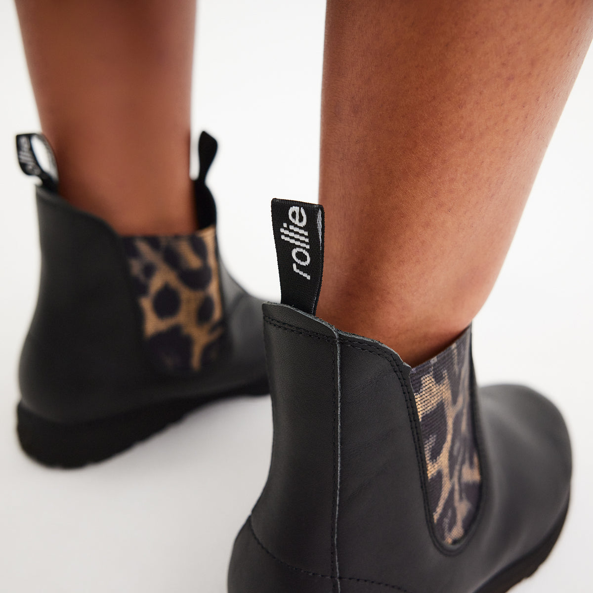 Fields Chelsea Black/Gold Leopard