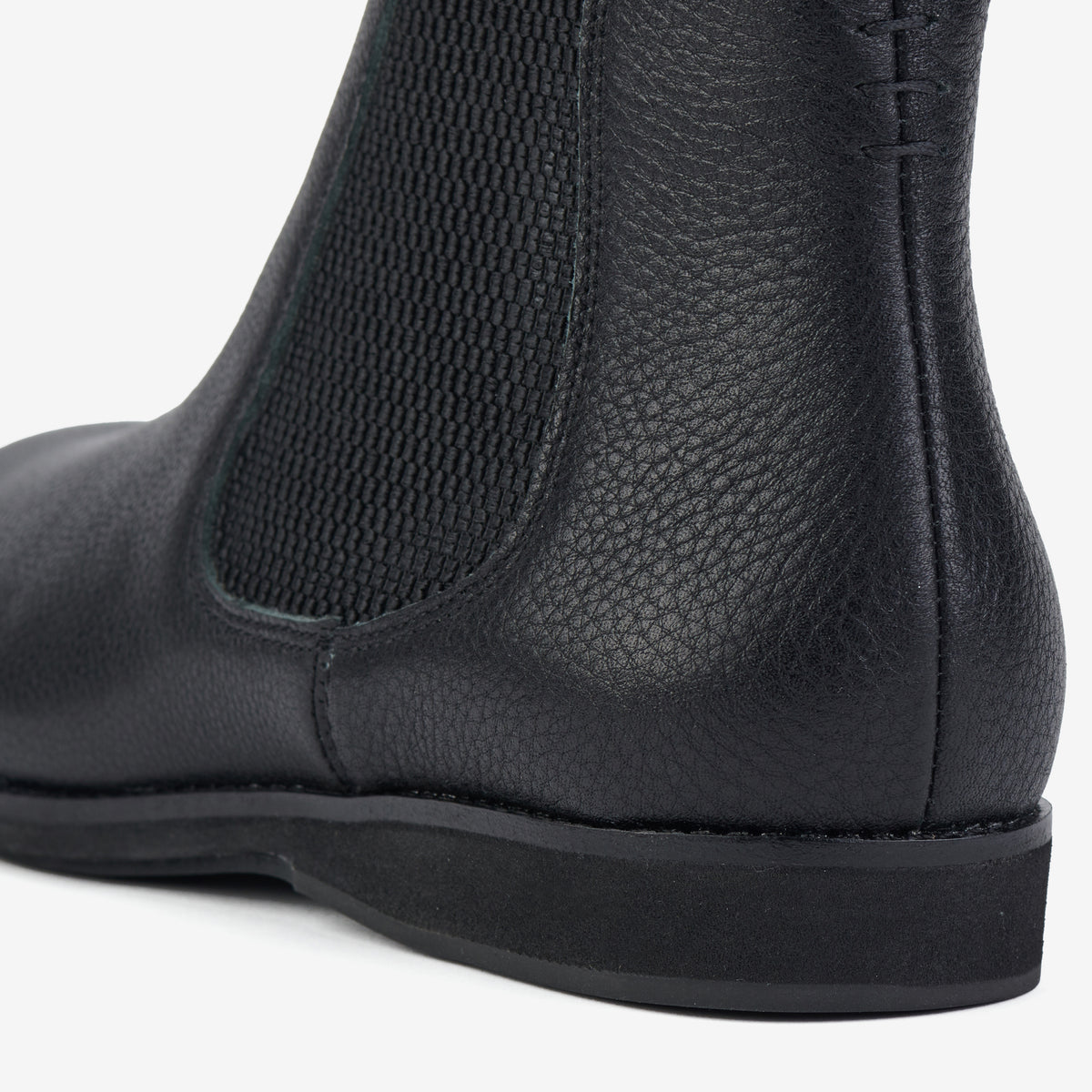 Rollie Chelsea All Black Tumble — all-black tumbled-leather Chelsea boot