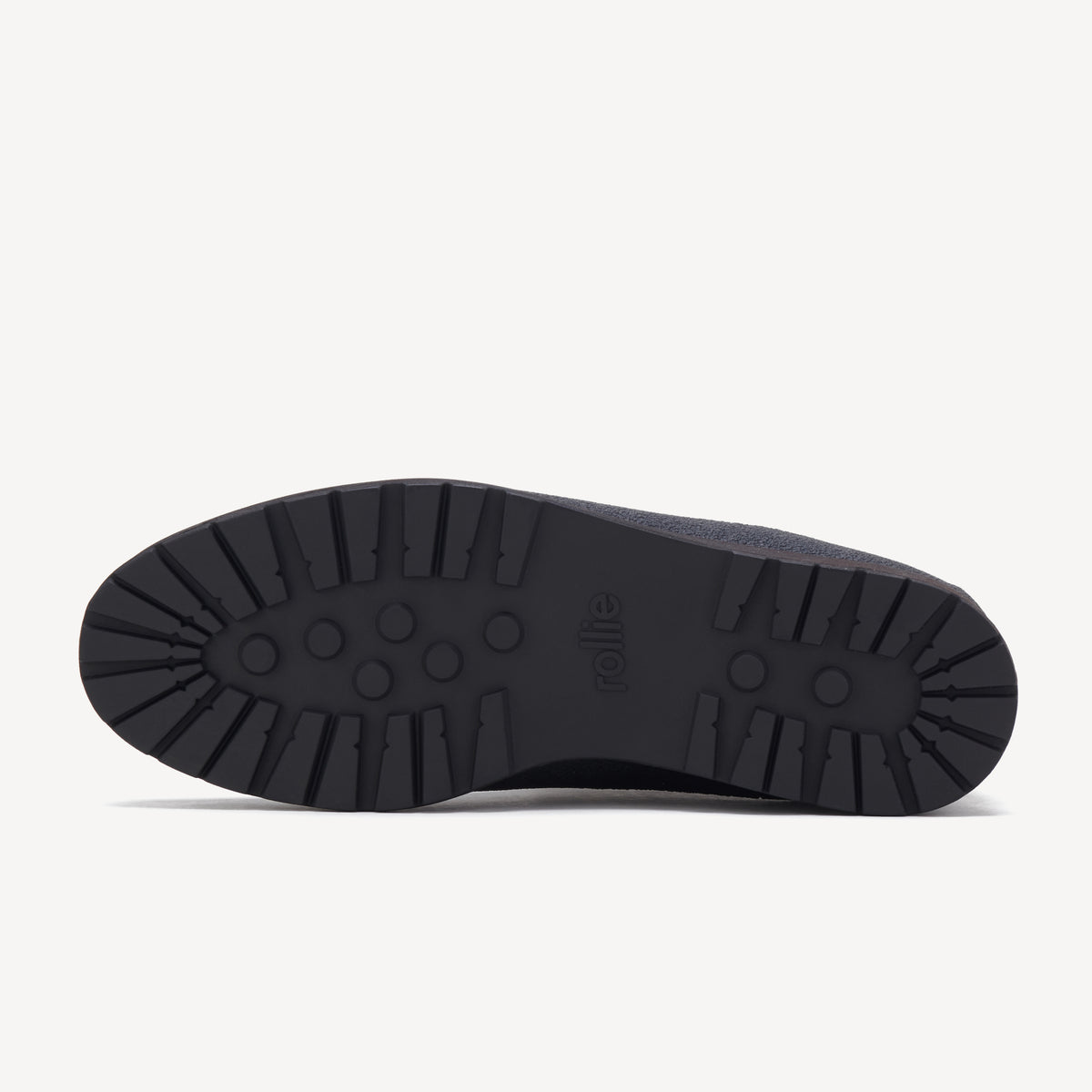 Rollie Fields Chelsea Rubberised Black — black rubberised Chelsea boot, worn and styled on-foot