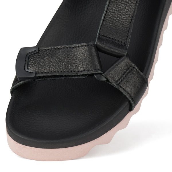 Sandal Tooth Wedge Black/Pink