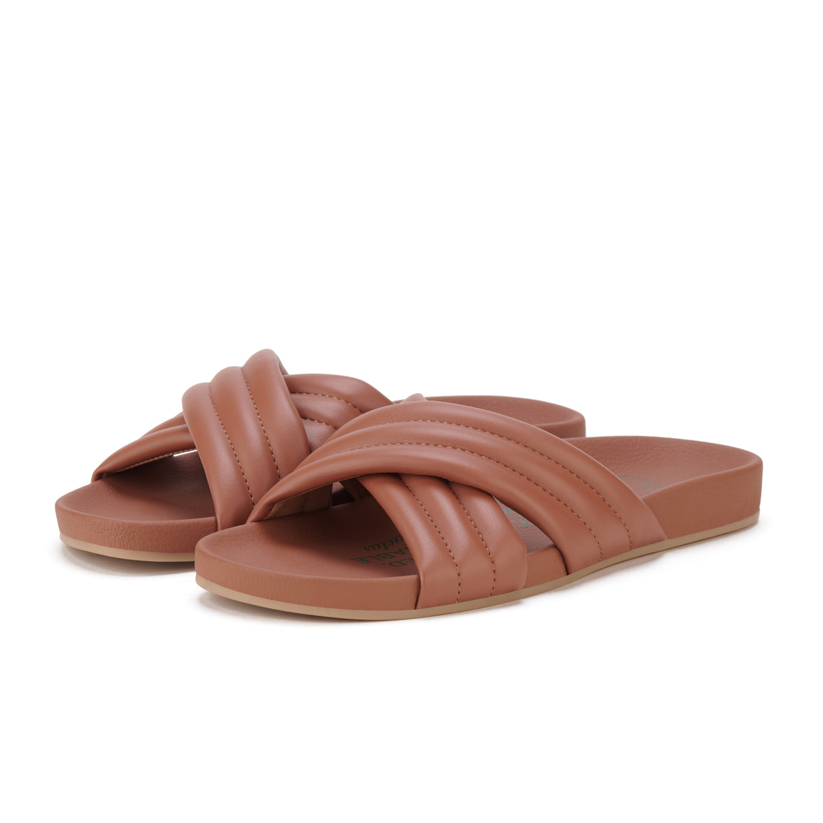 Tide Cross Padded Cactus Leather Brown
