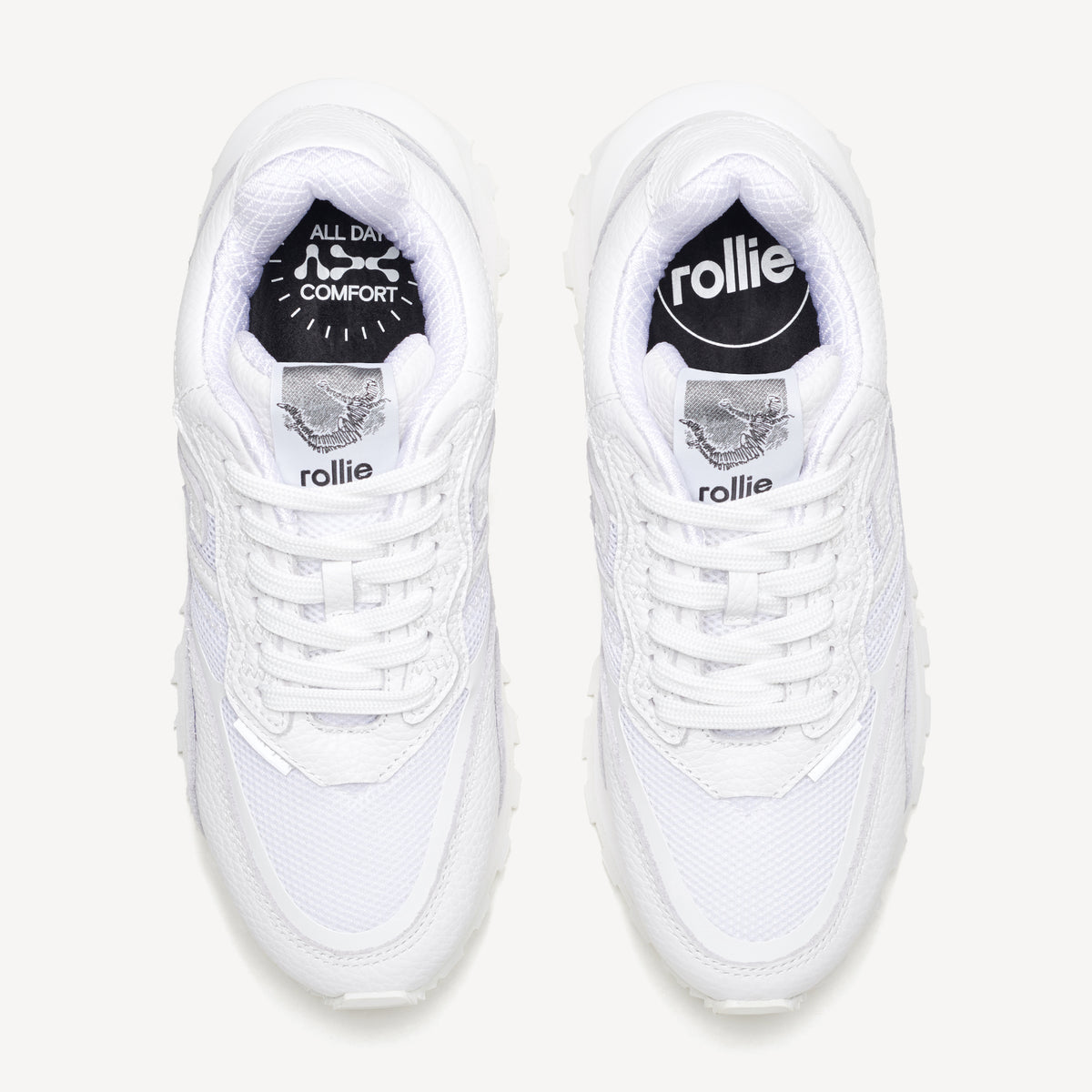 Rollie Kentu All White — women's sneaker, top-down view