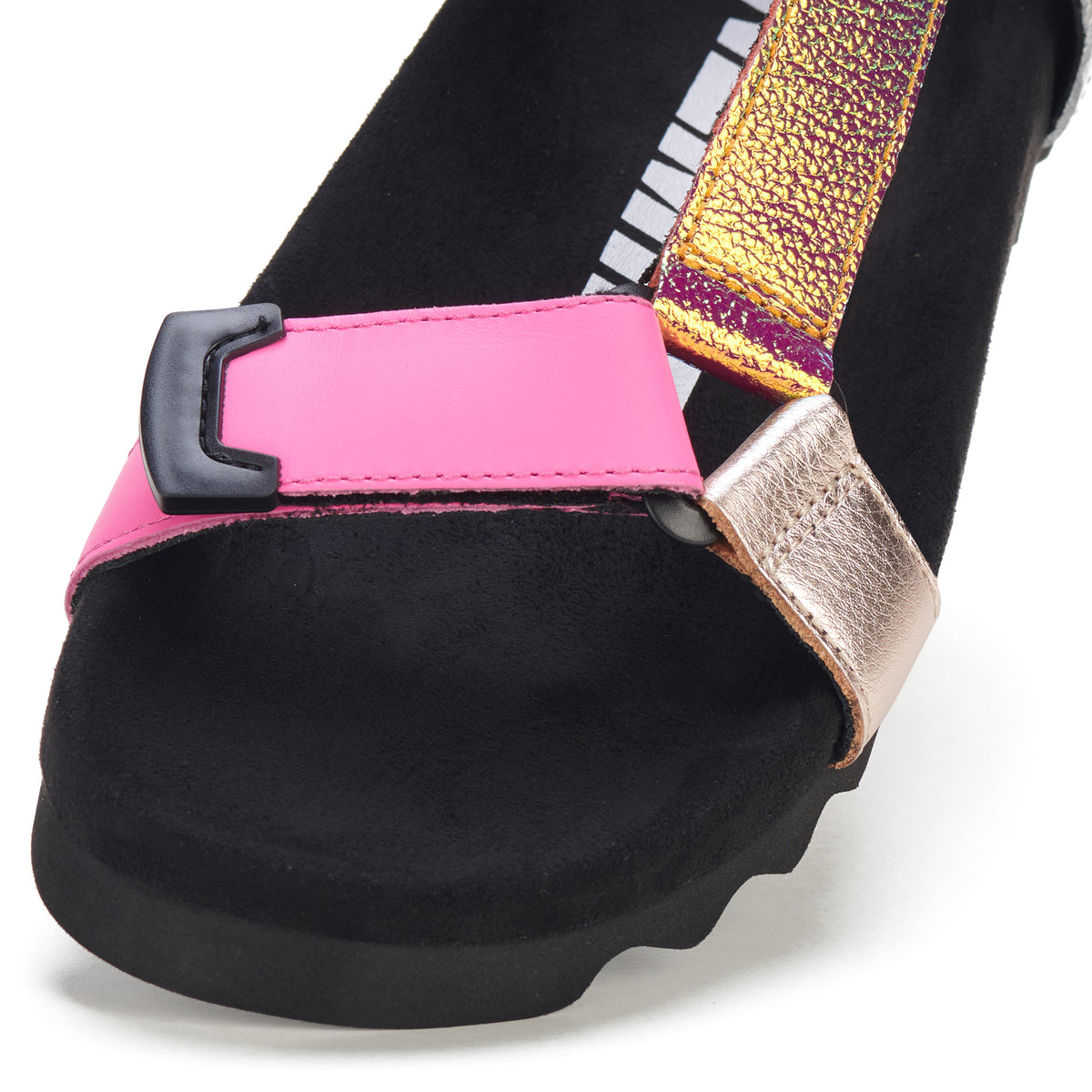 Sandal Tooth Wedge Mix Metallic