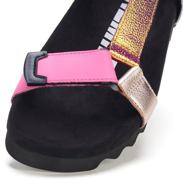 Sandal Tooth Wedge Mix Metallic