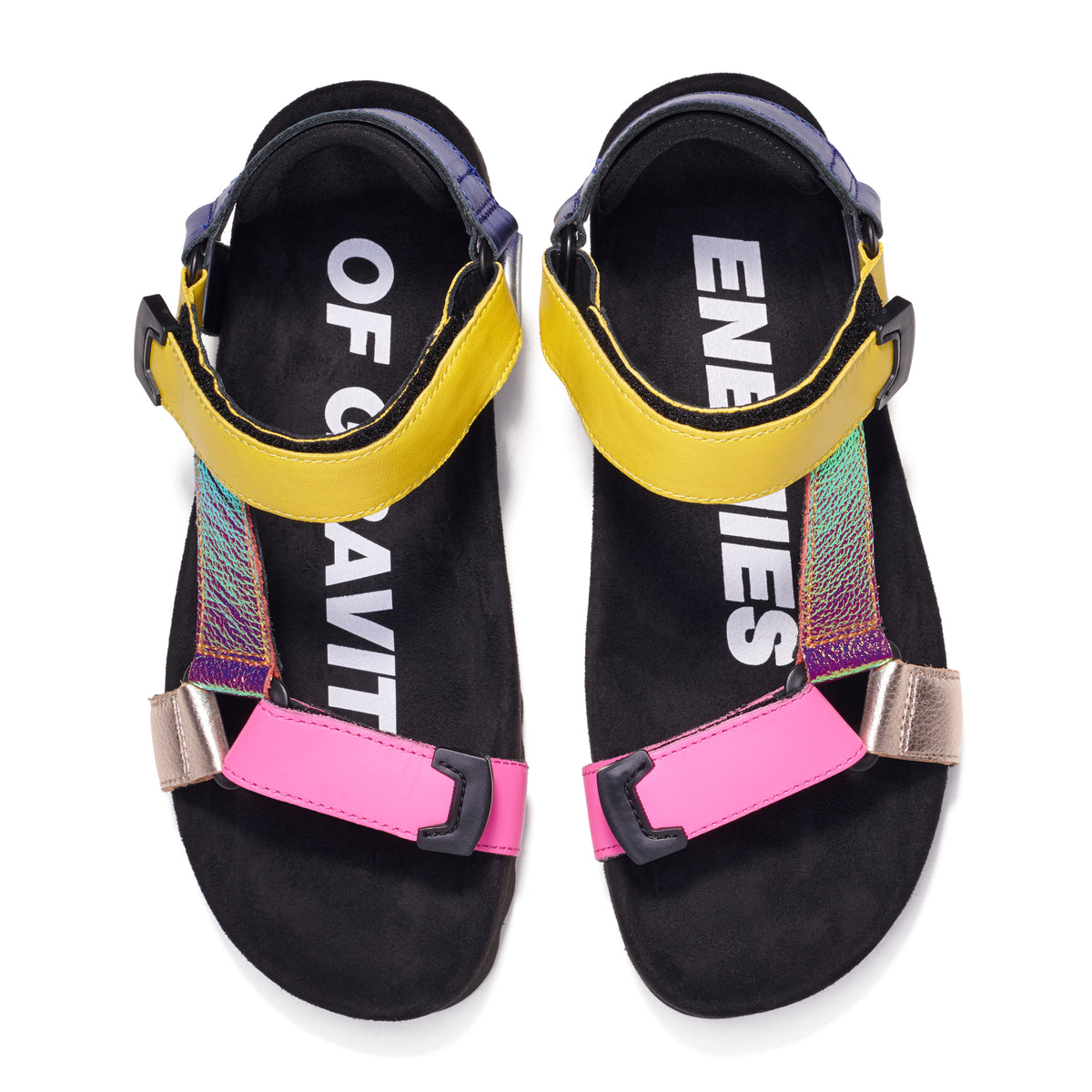 Sandal Tooth Wedge Mix Metallic