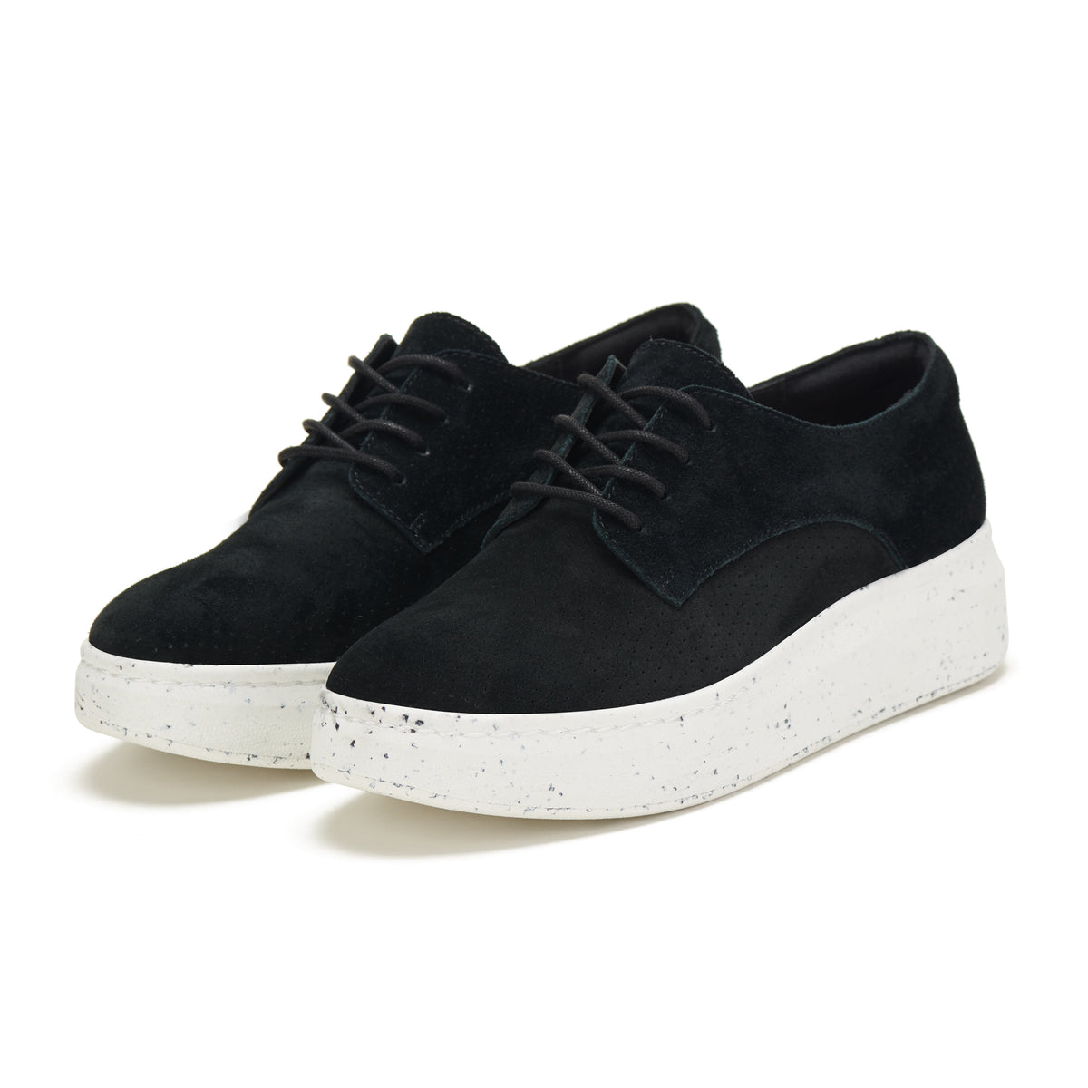 Derby City Pin Punch Black Suede