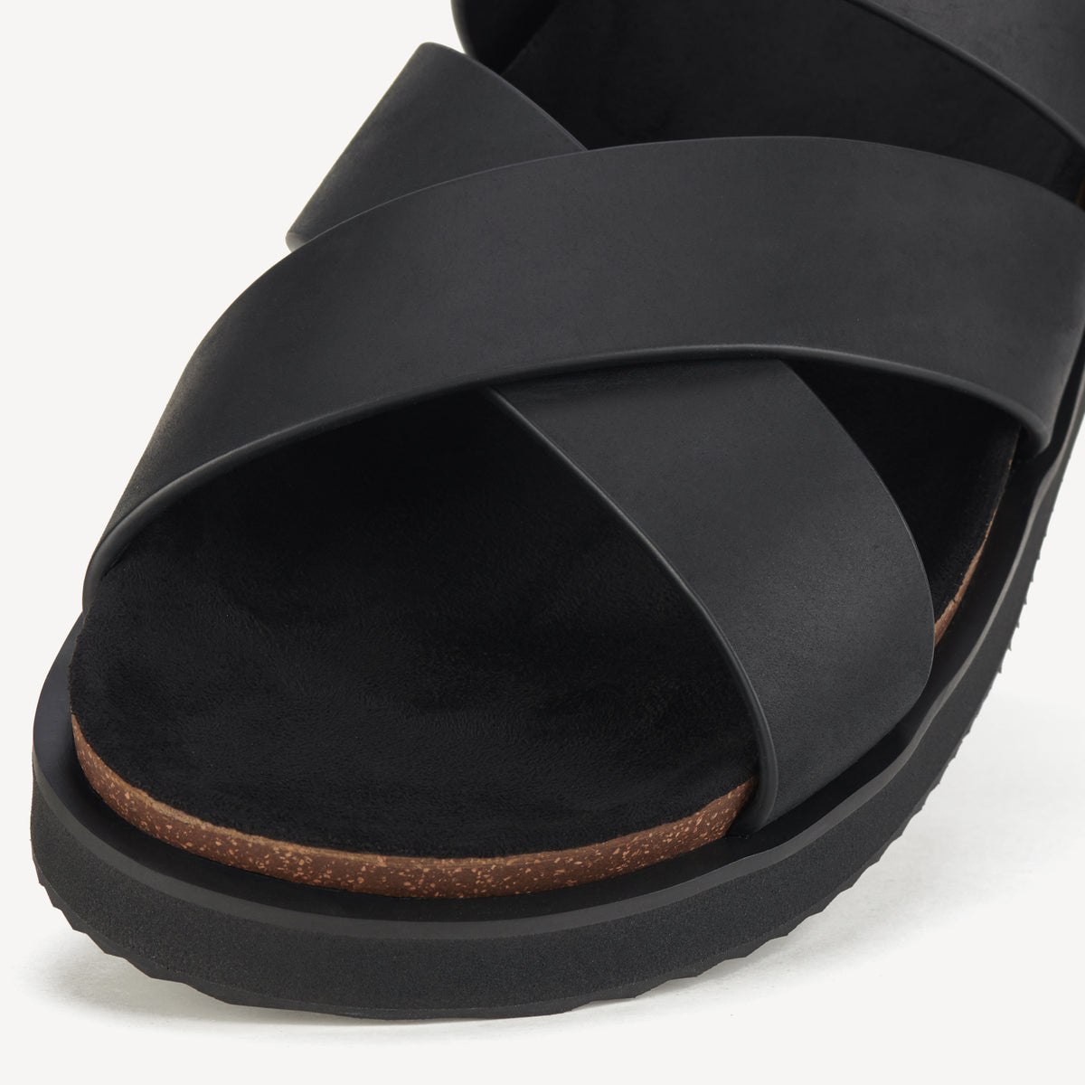 Rhodes Mens Cross Slide Black