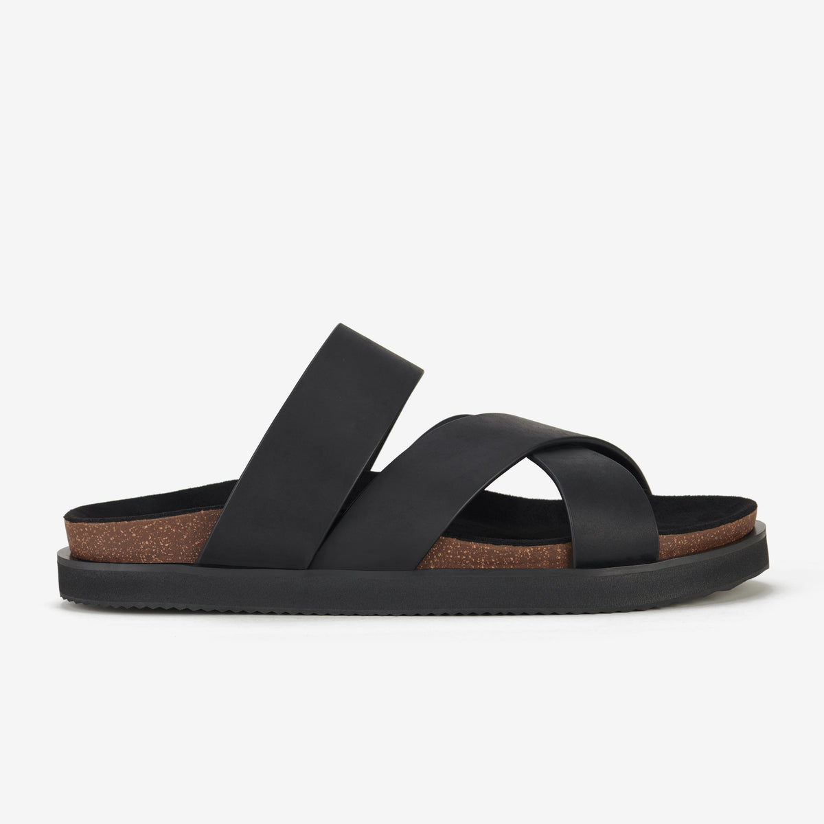 Rhodes Mens Cross Slide Black
