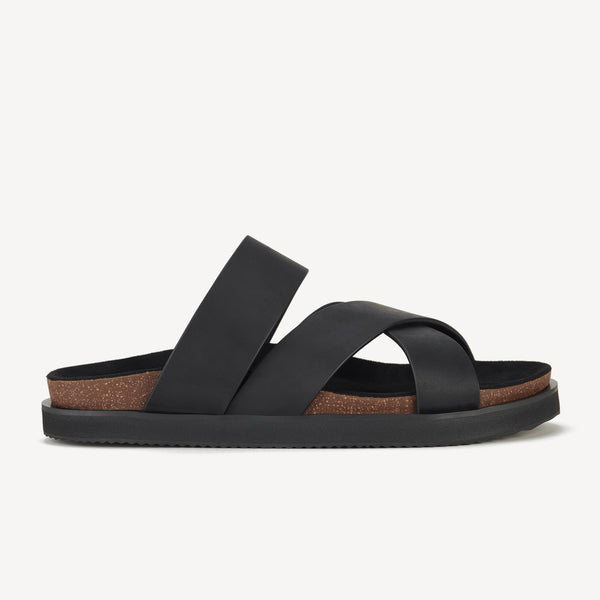 Rhodes Mens Cross Slide Black
