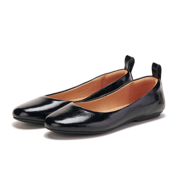 Ballet Black Crinkle Patent