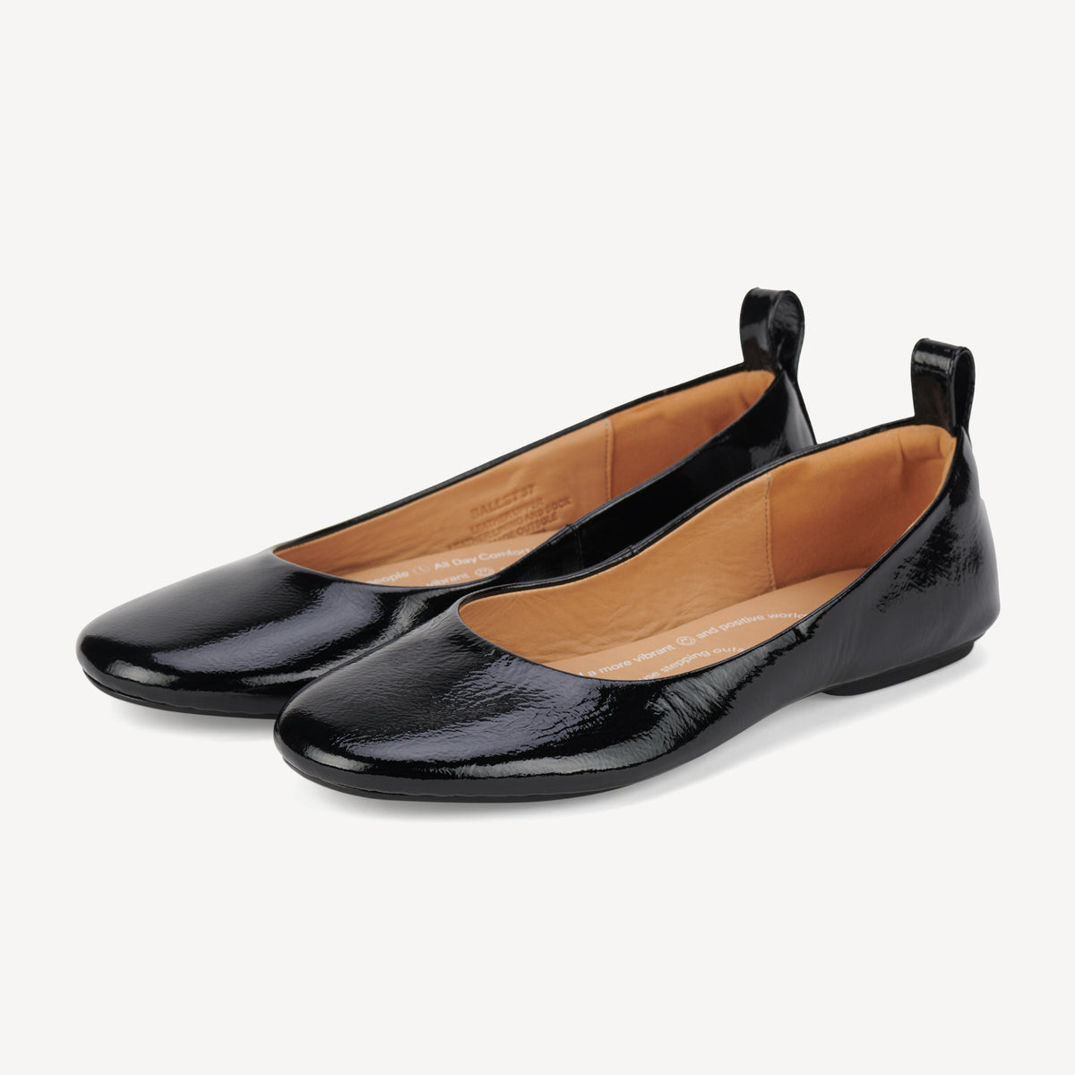 Ballet Black Crinkle Patent