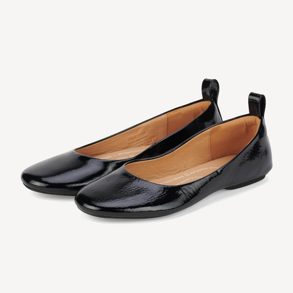 Ballet Black Crinkle Patent