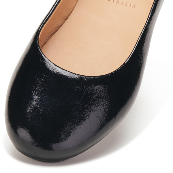 Ballet Black Crinkle Patent