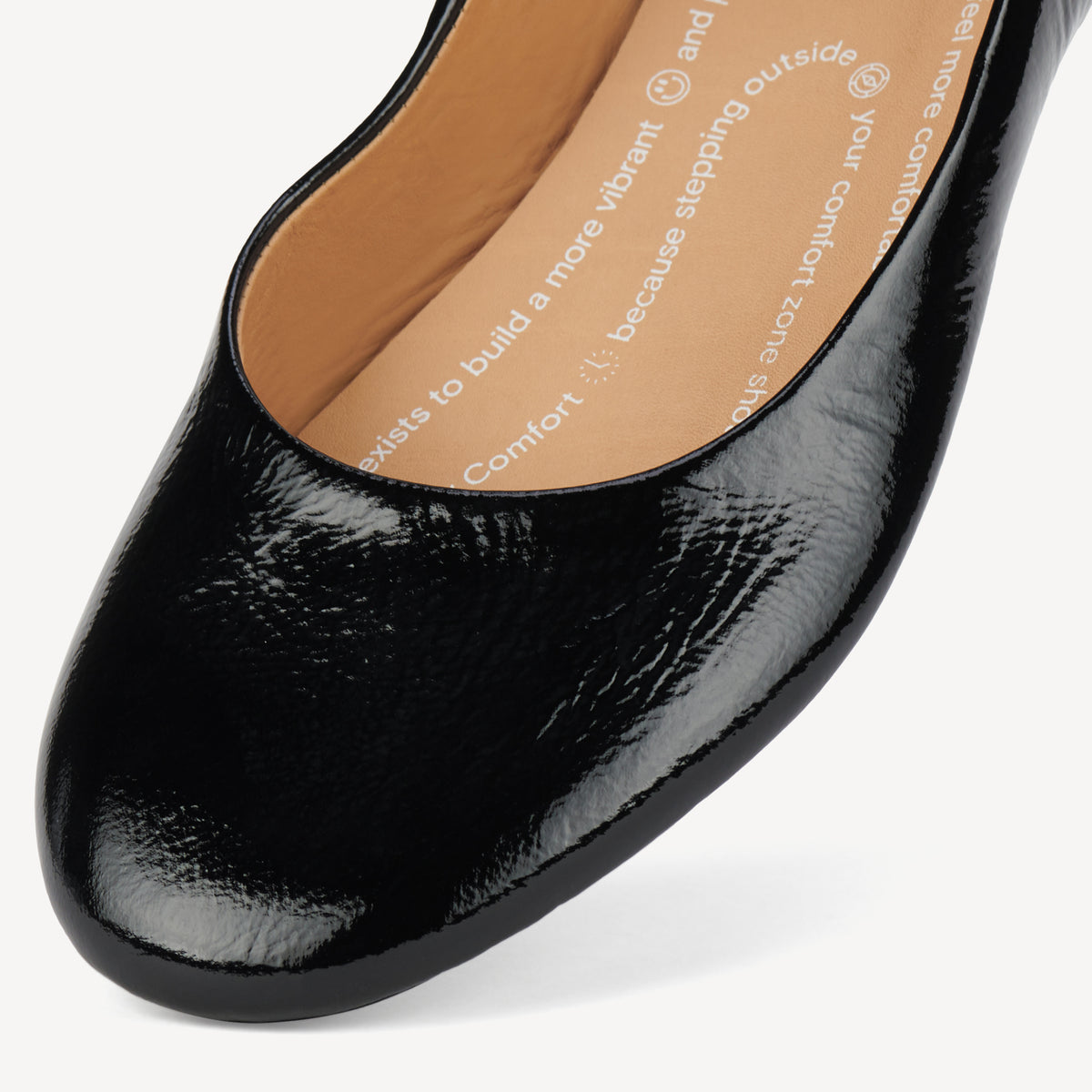Ballet Black Crinkle Patent
