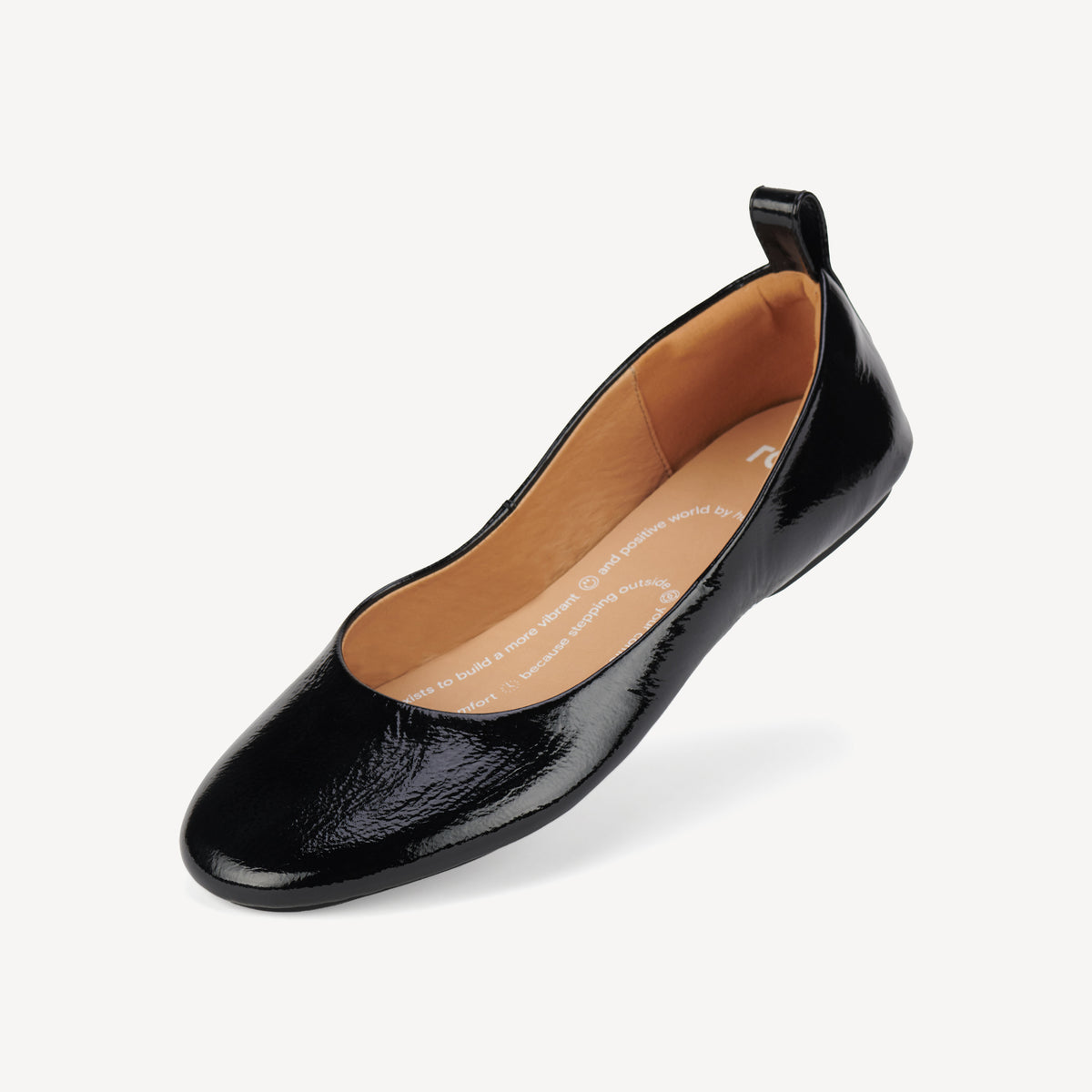 Ballet Black Crinkle Patent